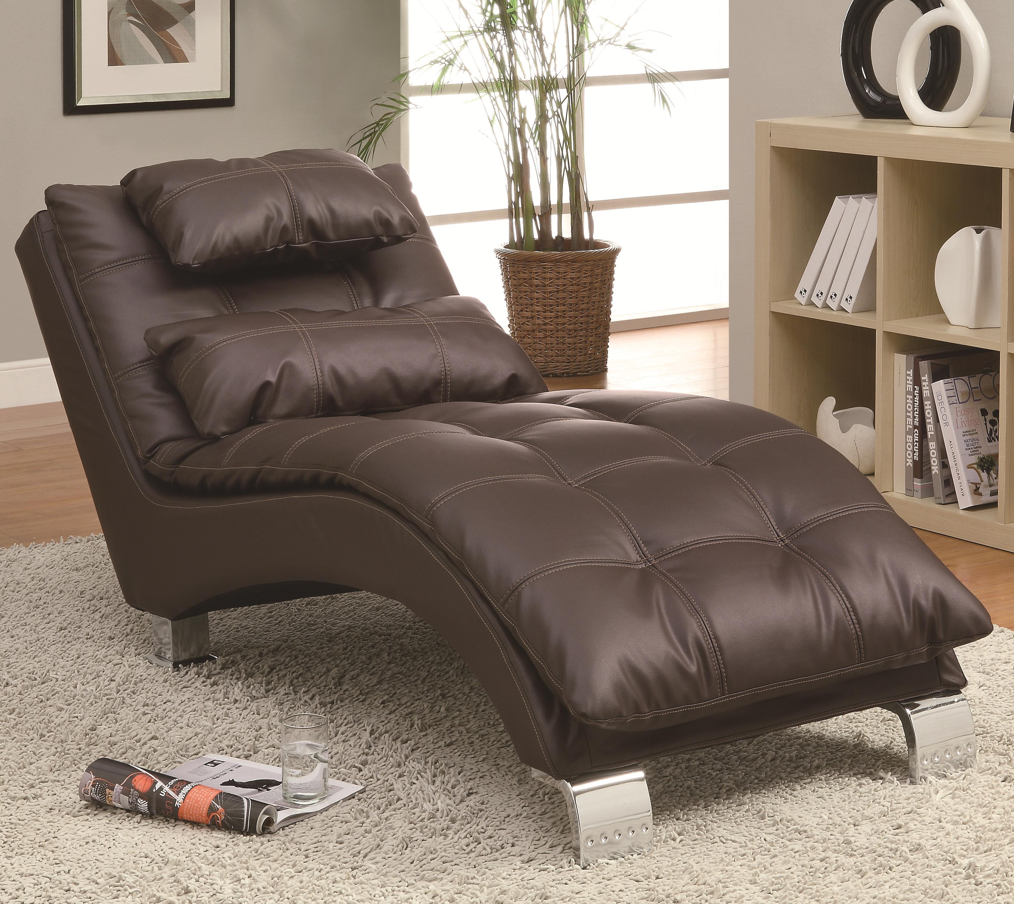Leather store chaise recliner